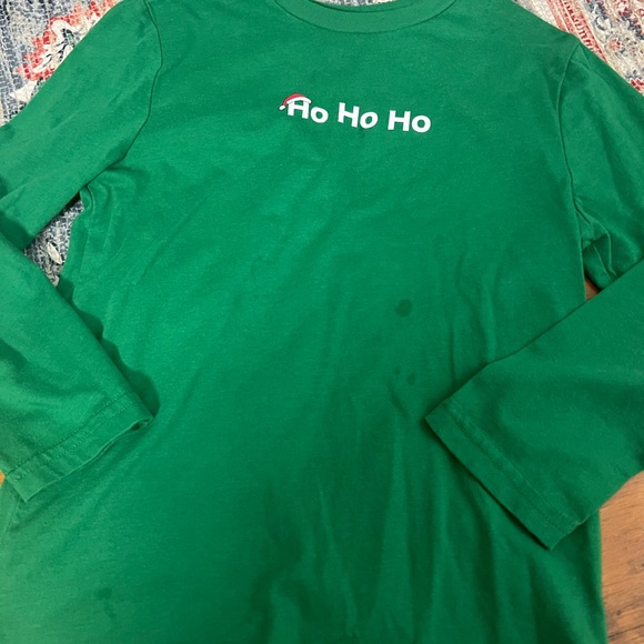 Holiday Time Ho Ho Ho Santa hat long sleeve shirt - Picture 2 of 4